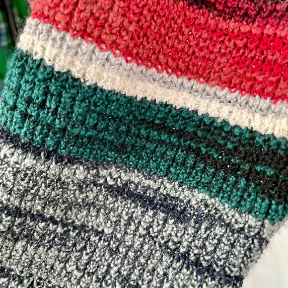 NIC+ZOE Cotton Wool Blend Knit Open Front Cropped Cardigan Womens L Multi-Color - Picture 9 of 12